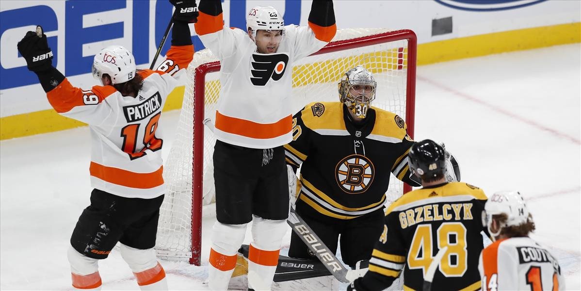 Halák a Rask sú mimo hru. Proti Flyers bol jednotkou Bostonu Daniel Vladář