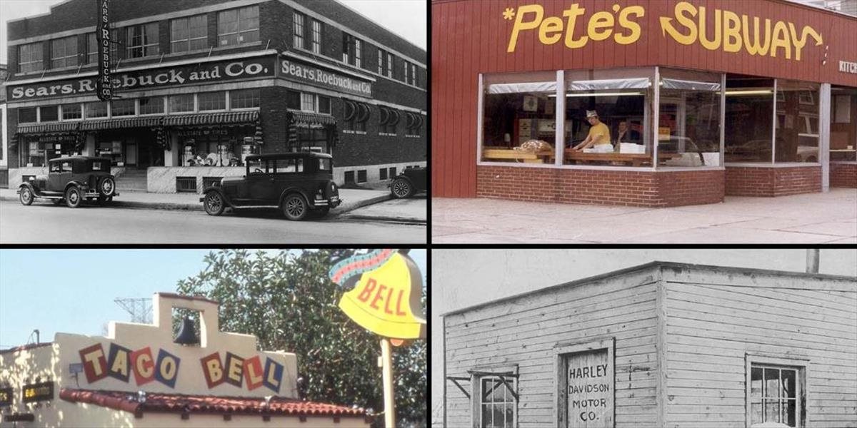 Staré fotografie ukazujúce začiatky niektorých dnešných obrovských spoločností