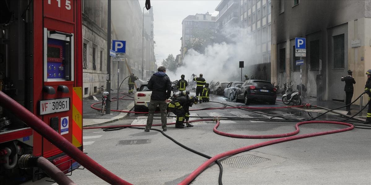 Centrom Milána otriasol silný výbuch, explodovala dodávka s kyslíkovými bombami