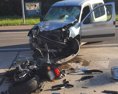 Ranná zrážka motocyklistu v Bratislave