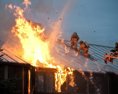 Požiar garáže a rodinného domu v obci Jazernica okres Turčianske Teplice