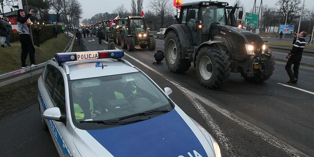 Protest poľnohospodárov.