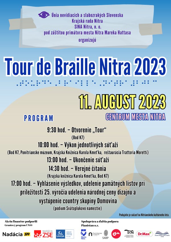 program Tour de Braille Nitra 2023