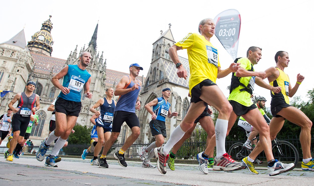 Minuloročný záber z Medzinárodného maratónu mieru (MMM) v Košiciach.