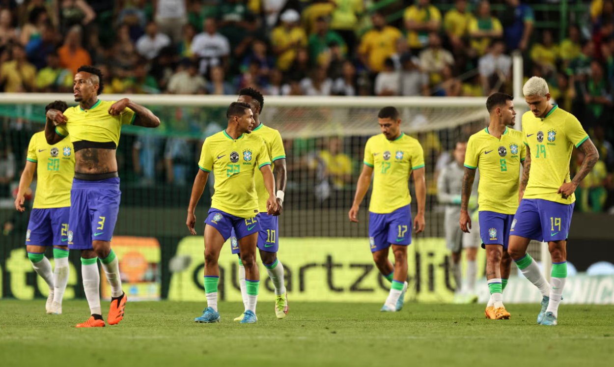 Futbaloví reprezentanti Brazílie.