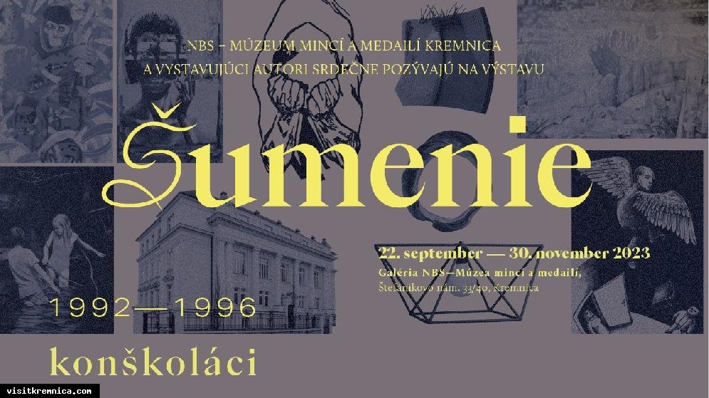 plagát kolektívnej výstavy Šumenie v Kremnici