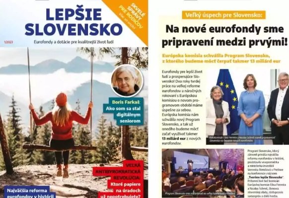 propagačný časopis bývalej ministerky Veroniky Remišovej „Lepšie Slovensko“