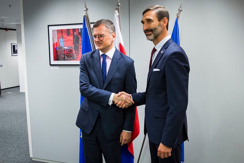 Minister zahraničných vecí J. Blanár a ukrajinský minister zahraničných vecí Dmytro Kuleba.