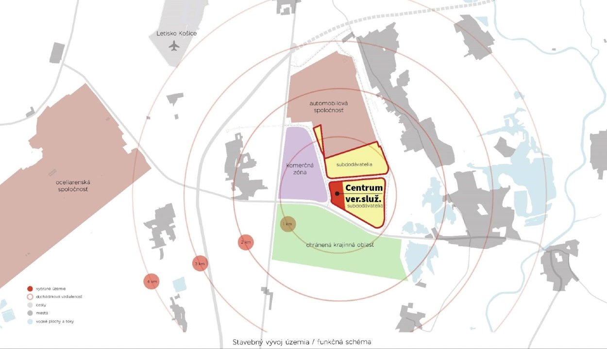 Mapa umiestnenia Regionálneho centra občianskej vybavenosti.