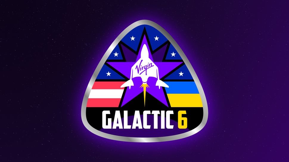 Odznak pre misiu Galactic 06 spoločnosti Virgin Galactic, ktorá by sa mala spustiť 26. januára 2024.