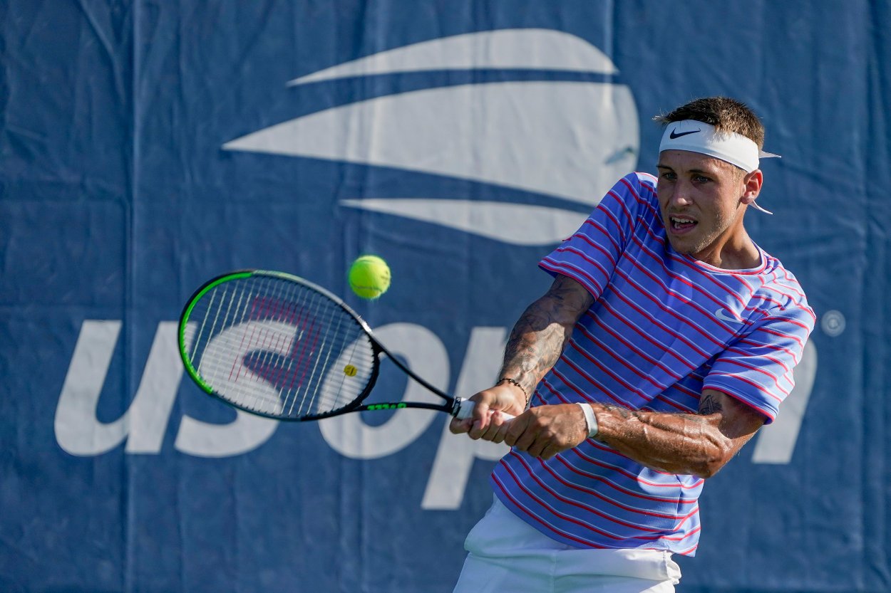 Slovenský tenista Alex Molčan na US Open 2021.