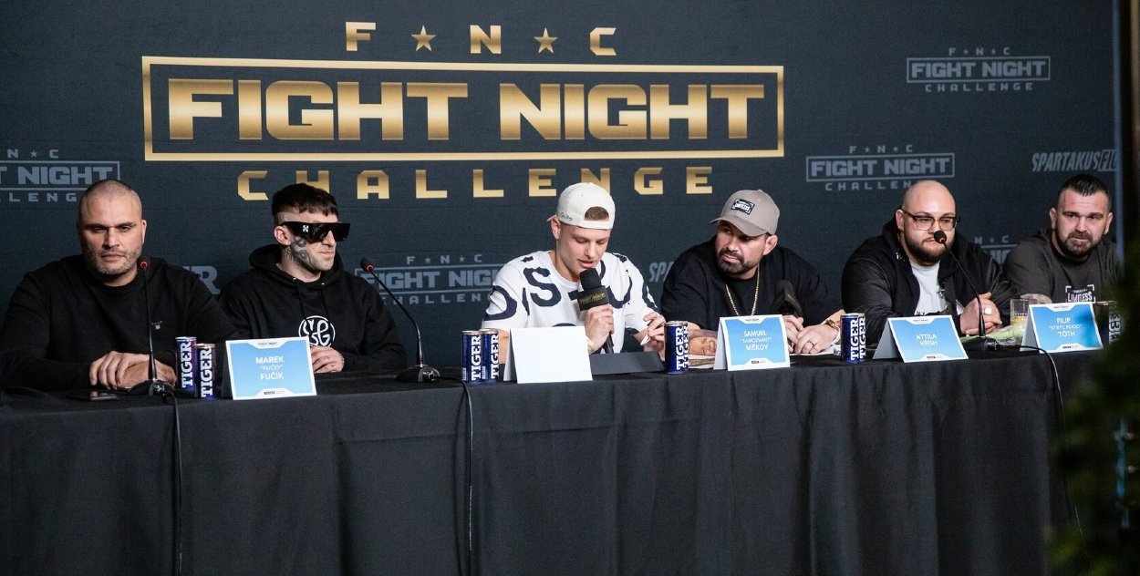 záber z tlačovej konferencie Fight Night Challenge 6