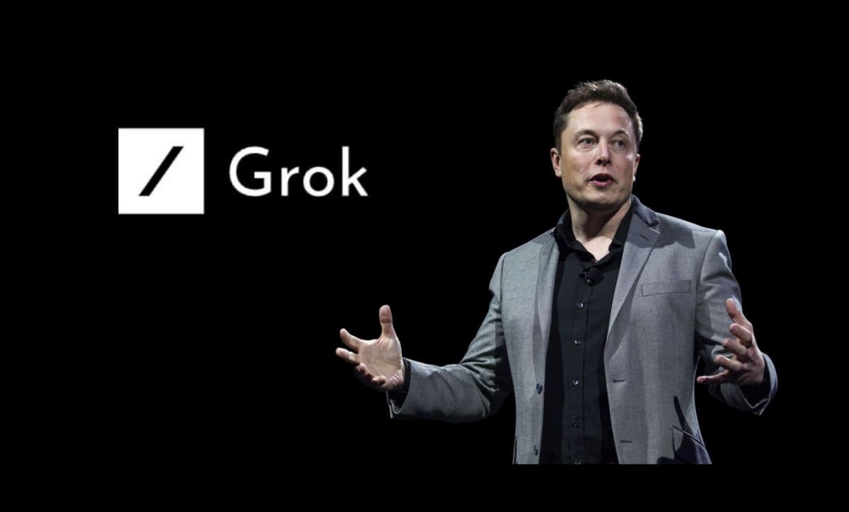 Elon Musk a jeho pripravovaný chatbot Grok.