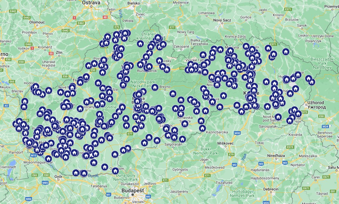 Mapa škôl, ktoré sa rozhodli učiť od septembra 2024 po novom.