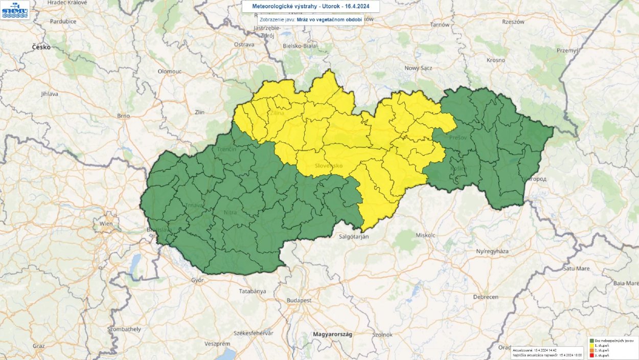 Počasie začína ovplyvňovať po mimoriadne teplých aprílových dňoch zvlnený studený front