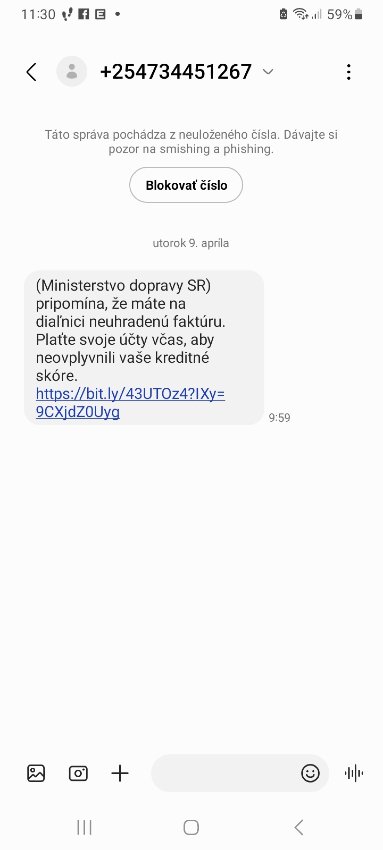 Podvodná SMS