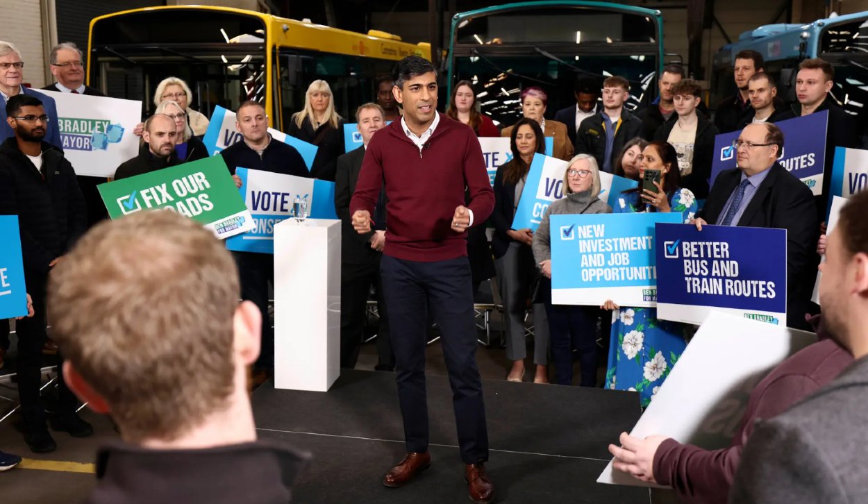 Premiér Rishi Sunak otvoril svoju kampaň pred anglickými miestnymi voľbami v East Midlands, oblasti, ktorá si po prvý raz vyberá regionálneho starostu.