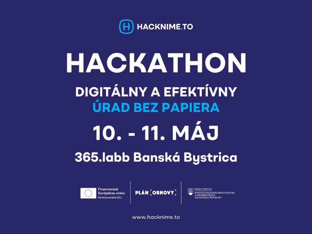 Hackathony, organizované Ministerstvom investícií, regionálneho rozvoja a informatizácie SR, sa  tento raz presúvajú do regiónov.  V spolupráci s&nbsp;Campus Cowork sa už po celom Slovensku konalo osem hackathonov. Dnes a&nbsp;zajtra hľadá 11 talentovaných IT tímov v&nbsp;Banskej Bystrici inovatívne riešenia pre správu dokumentov úradu Banskobystrického samosprávneho kraja (BBSK).