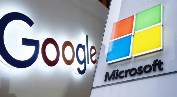 Ilustračné foto - spoločnosti Google a Microsoft