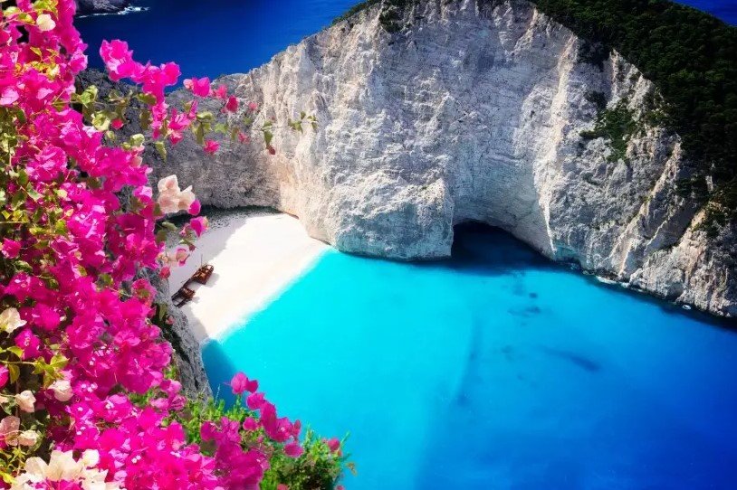 Pláž Navagio, Zakynthos, Grécko