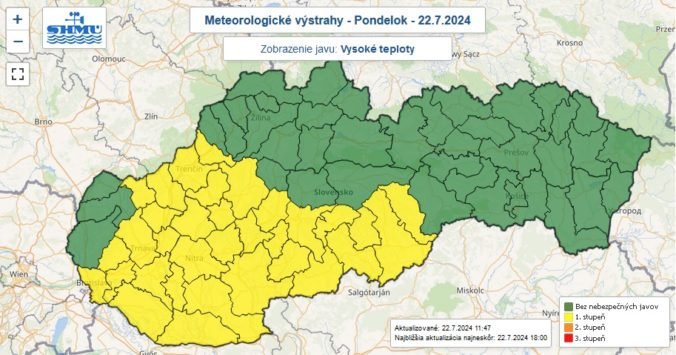 Mapa na pondelok