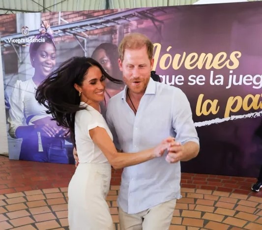 Princ Harry s manželkou Meghan Markle na návšteve Cali, v Kolumbii, v auguste.