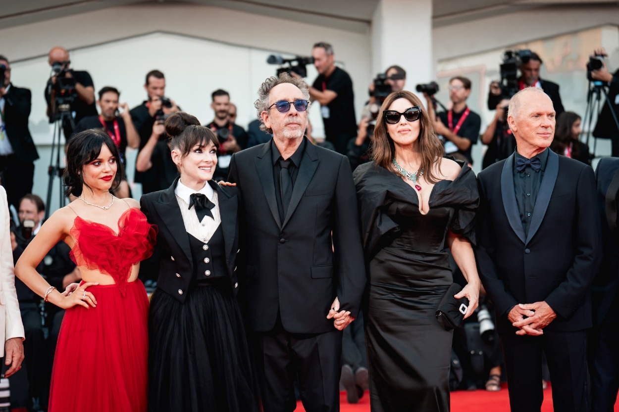 Jenna Ortega, Winona Ryder, Tim Burton, Monica Bellucci, Michael Keaton