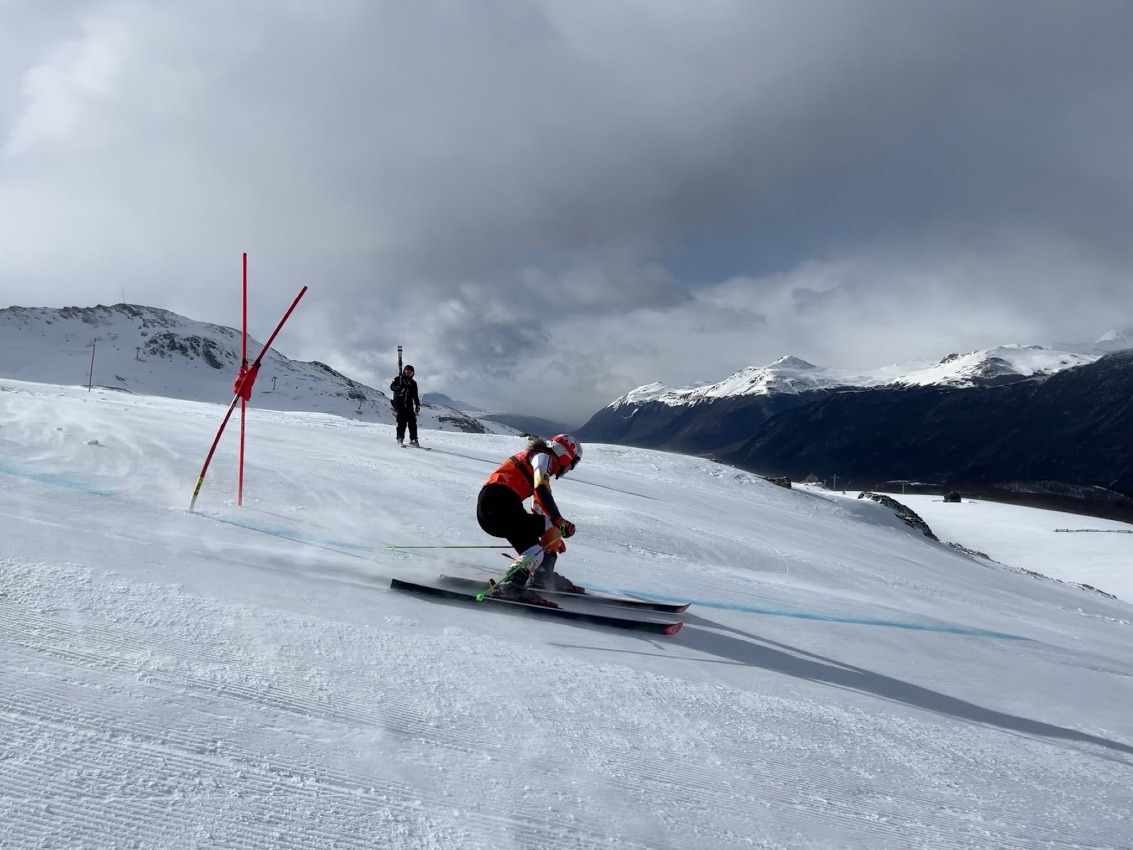 Petra Vlhová, počas jedného z tréningov na hore Ushuaia v Argentíne.