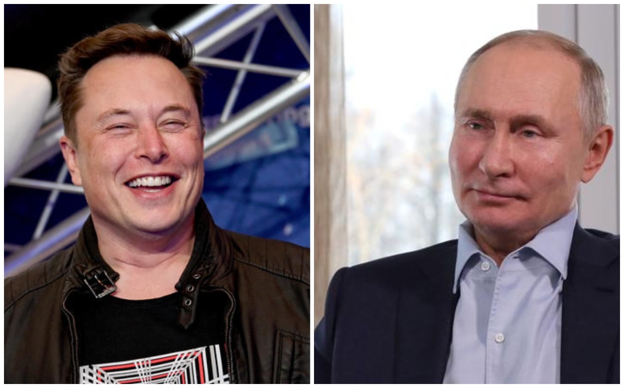 Vladimír Putin a Elon Musk