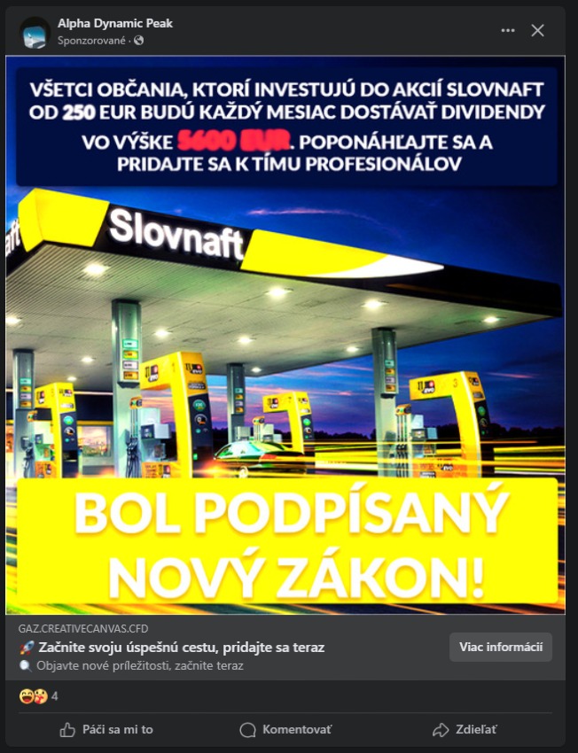 Falošné reklamy sa často objavujú na sociálnej sieti Facebook.