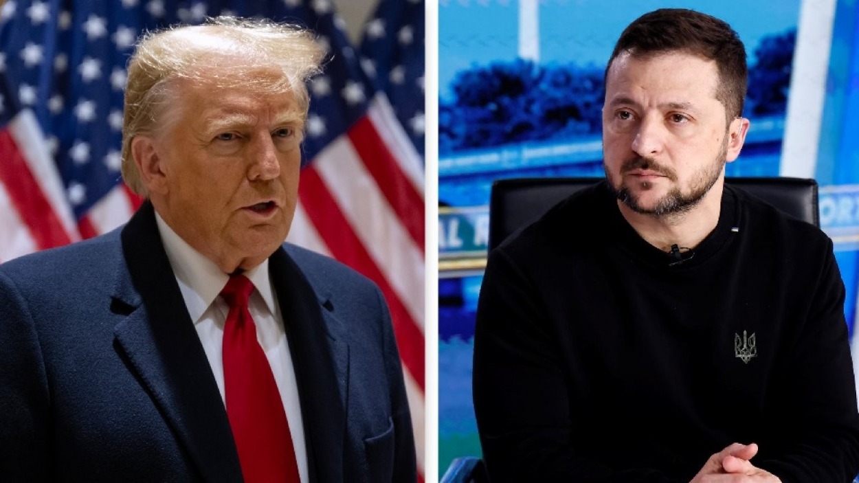 Donald Trump a Volodymyr Zelenskyj              