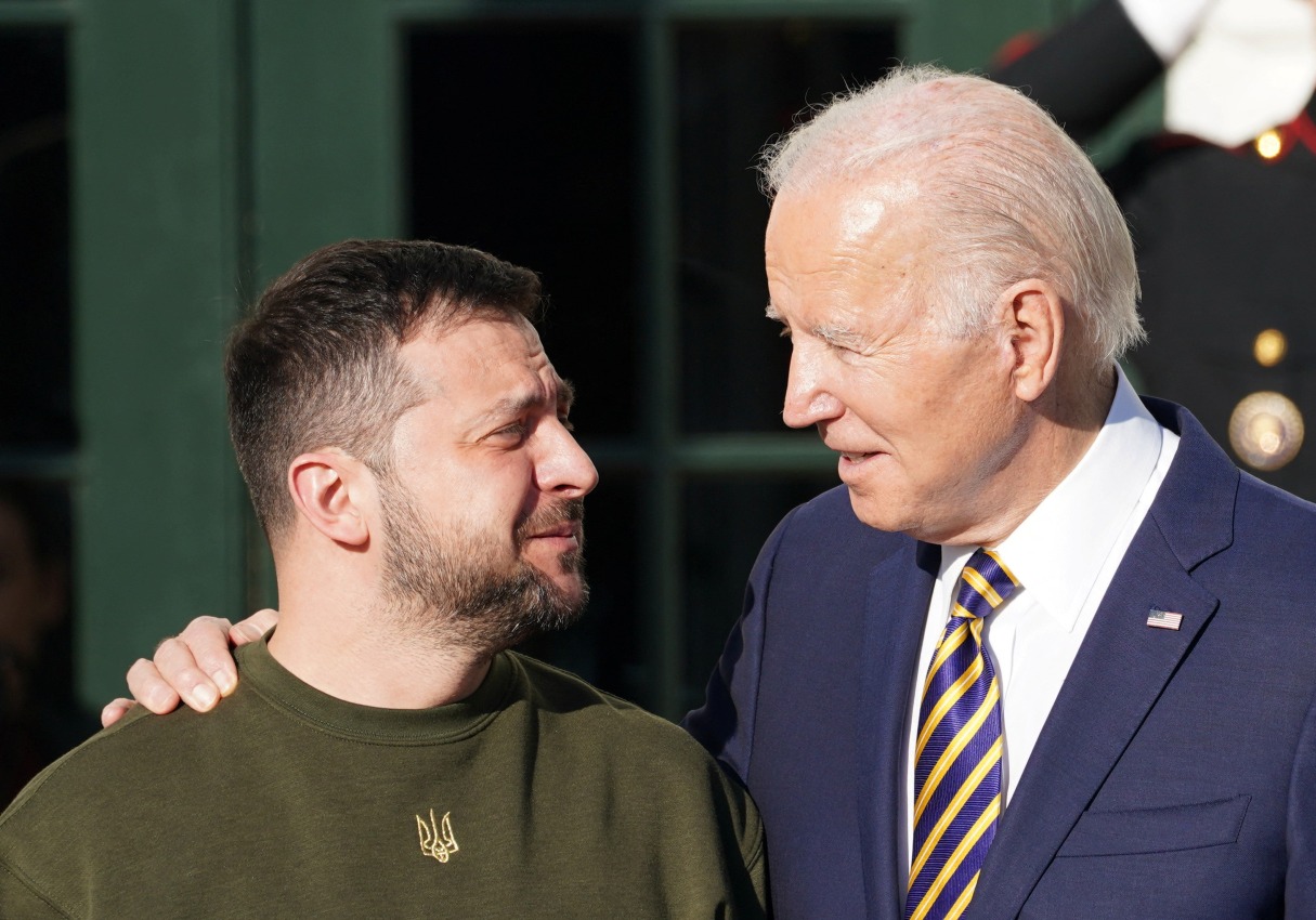 Joe Biden a Volodymyr Zelenskyj