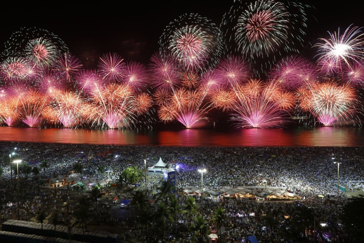 Copacabana Pláž Rio de Janeiro.