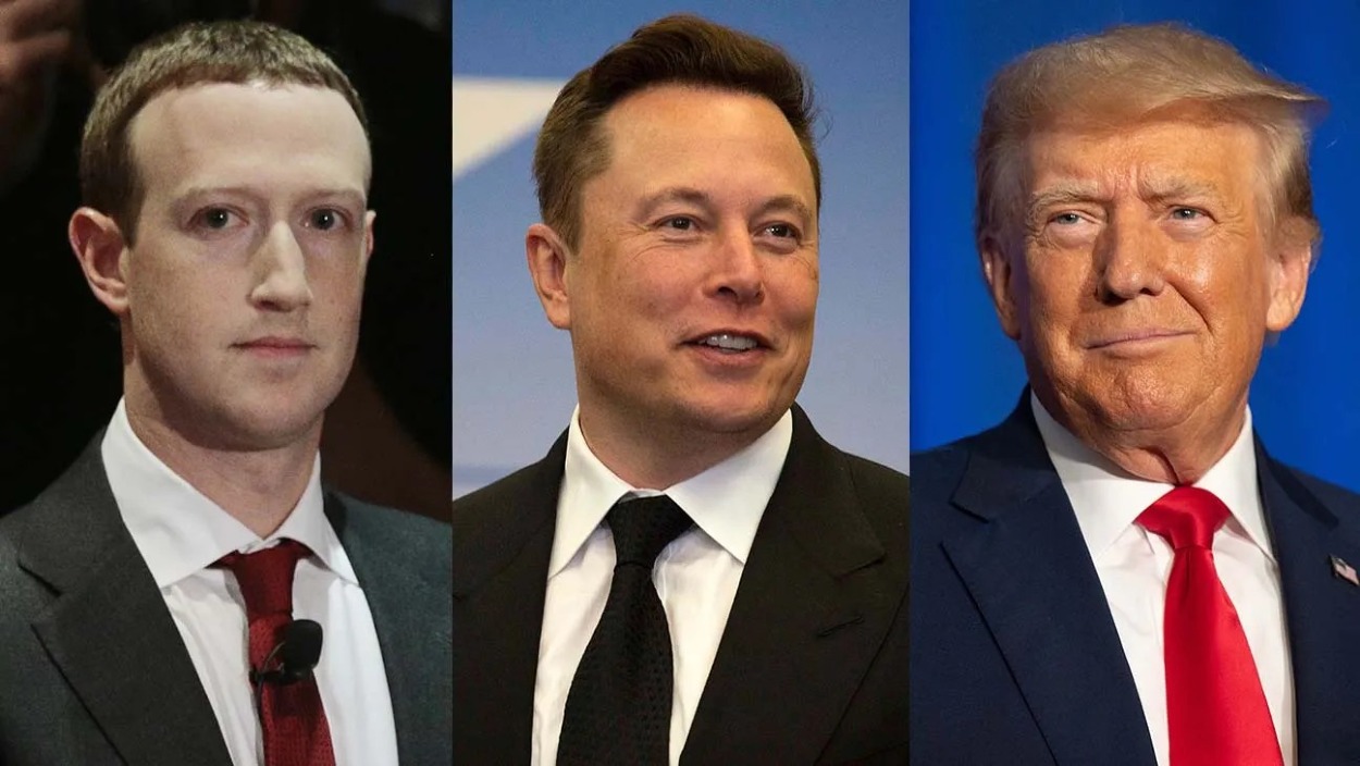 Donald Trump, Elon Musk, Mark Zuckerberg