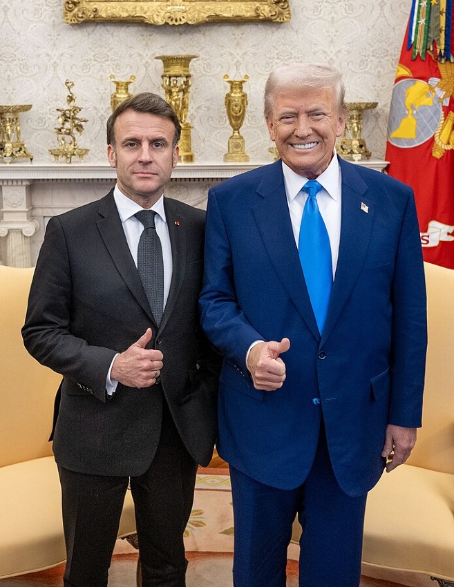 Donald Trump a Emmanuel Macron