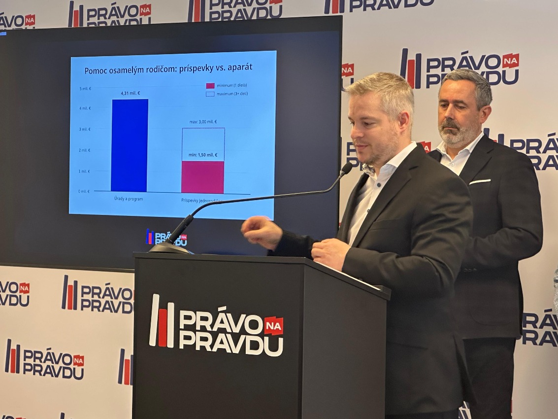 Strana Právo na pravdu: Štát má šetriť na sebe, nie na rodinách!