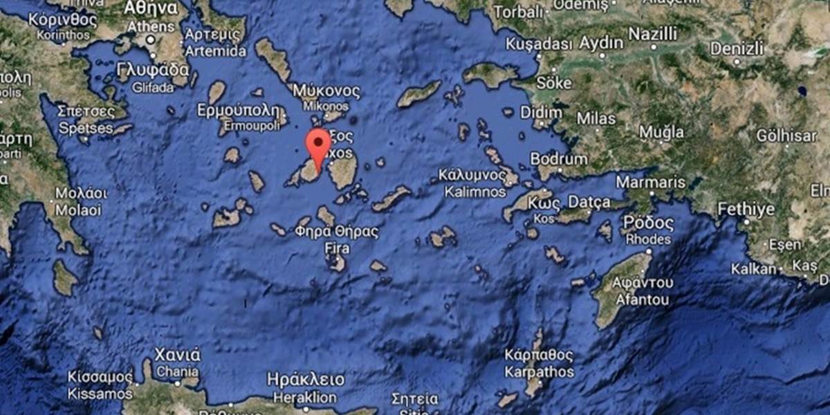 Súostrovie Kyklady zasiahlo podmorské zemetrasenie