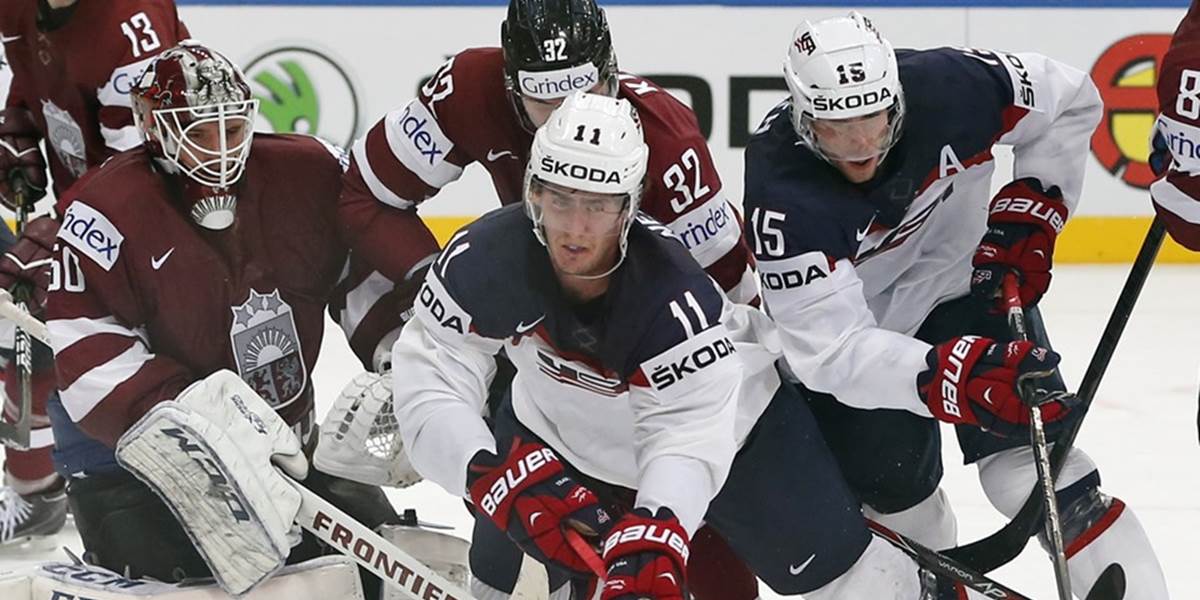 Lotyši uspeli v gólovej prestrelke s Američanmi