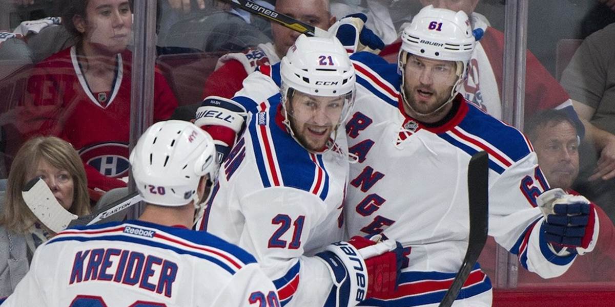 NHL: Rangers vyhrali aj druhý zápas v Montreale, Budaj nechytal
