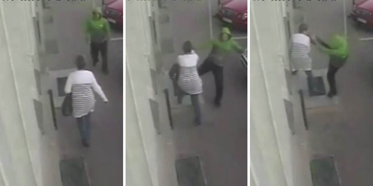 Nechutné VIDEO: Unudený Poliak si 'zatrénoval' na žene, knokautoval ju kopom do hlavy!