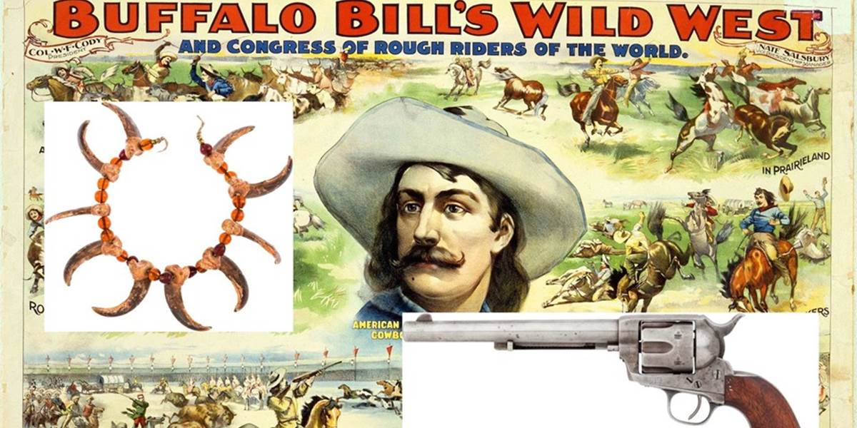 Pištoľ a náhrdelník Buffalo Billa predali za 80.000 dolárov