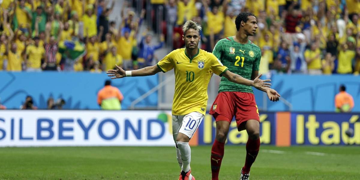 Futbalisti Brazílie vyhrali nad Kamerunom suverénne 4:1: V osemfinále nastúpia proti Čile