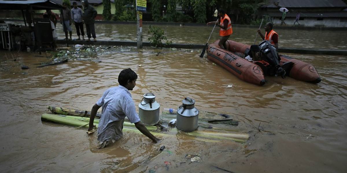 Severovýchod Indie trápia monzúny a následné záplavy s obeťami na životoch