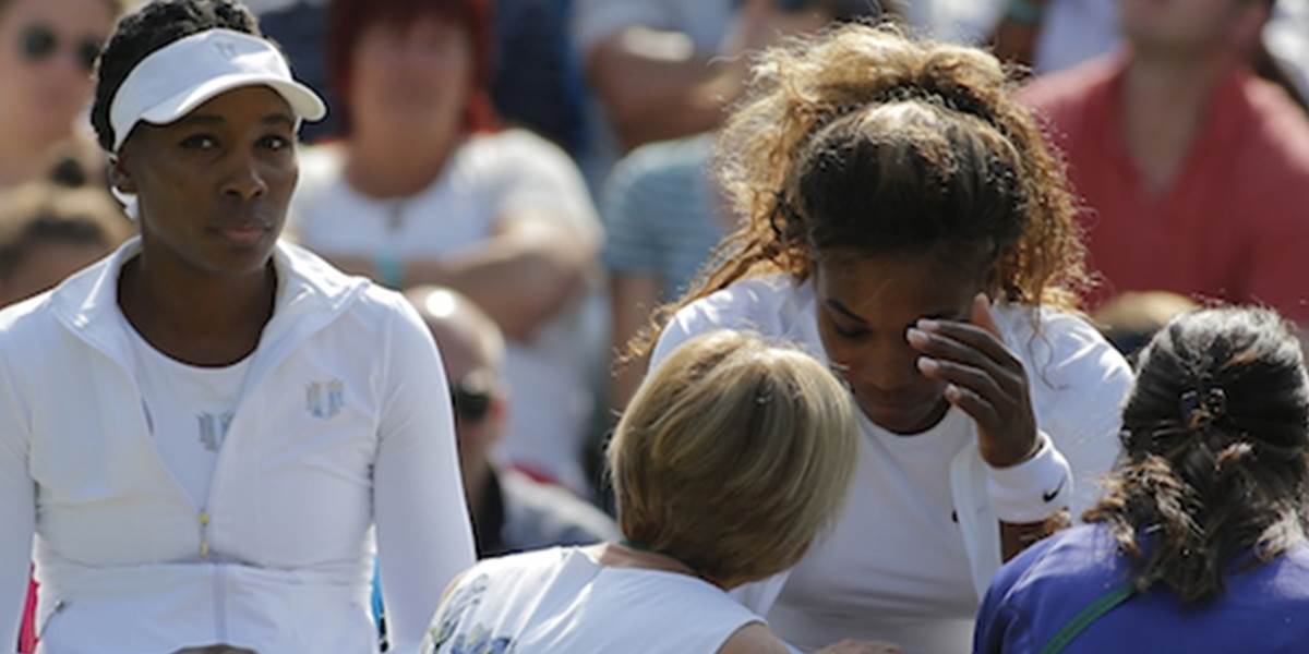 Wimbledon: Sestry Williamsové skončili aj vo štvorhre, skrečovali zápas
