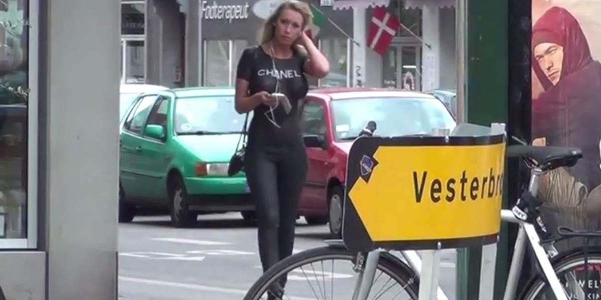 VIDEO Polonahá pomaľovaná modelka v centre mesta: Ako reagovali ľudia?