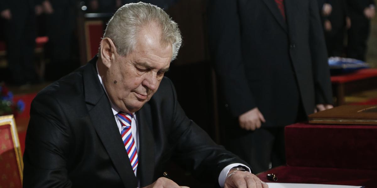 Prezident Miloš Zeman už úraduje na Pražskom hrade