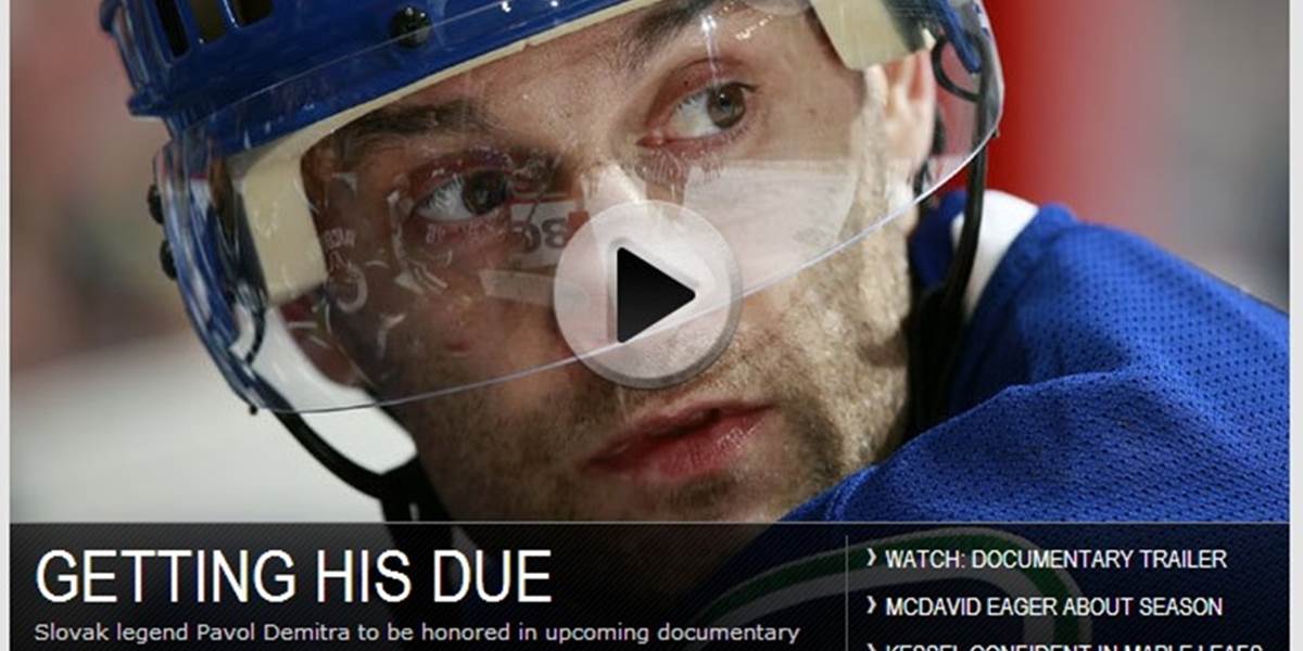 Web NHL priniesol ukážky z filmu o Demitrovi