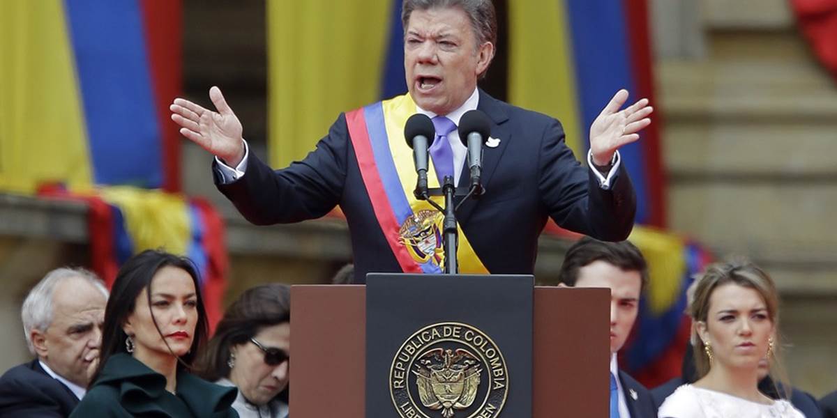 Kolumbijský prezident Santos začal druhé funkčné obdobie s prísľubom snahy o mier