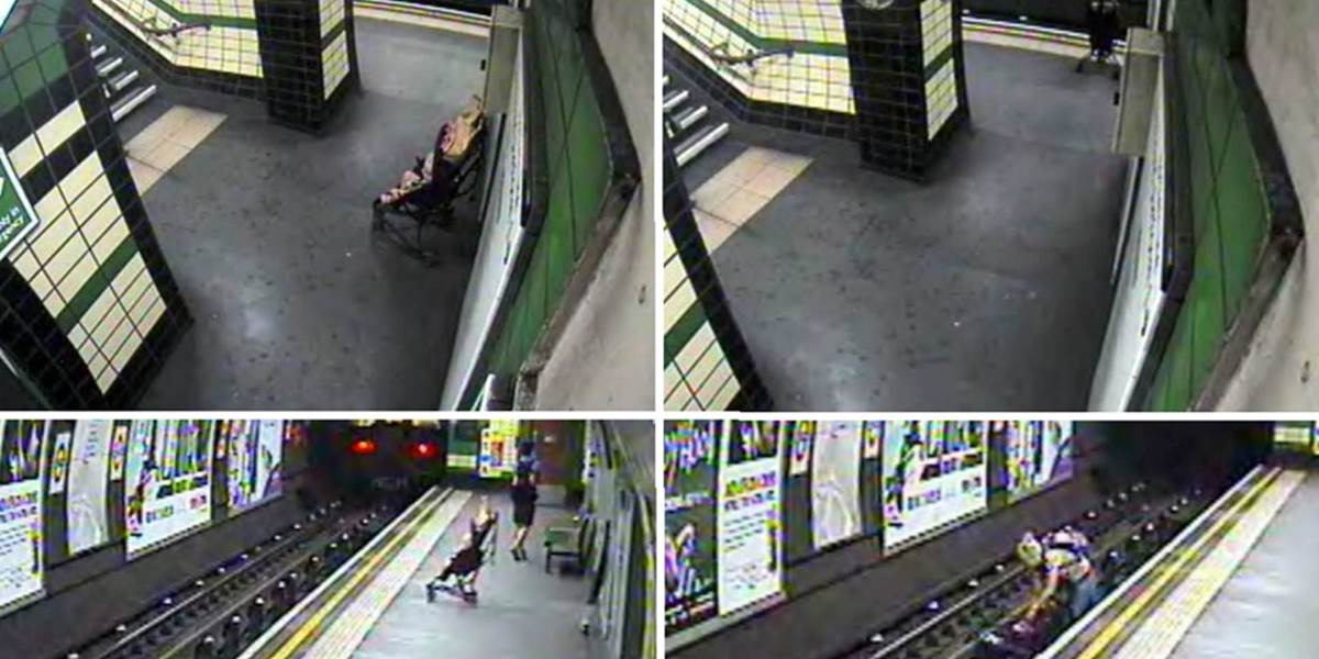 Šokujúce VIDEO: Kočík s dieťaťom odfúklo do koľajiska metra, o pár sekúnd prišiel vlak!