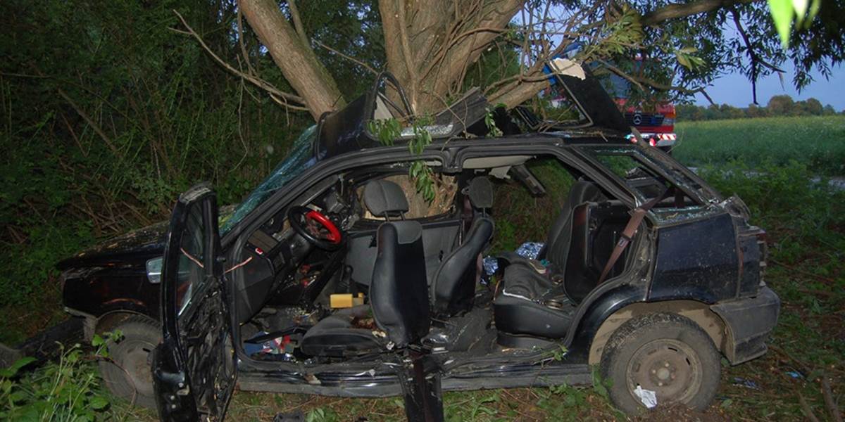 Tragická  nehoda: Auto skončilo v strome, traja mŕtvi!